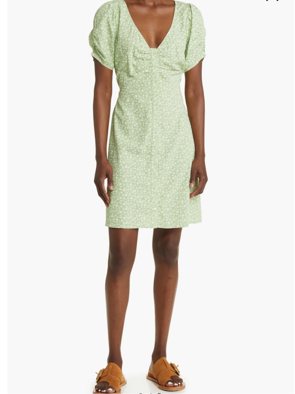 Madewell Jennifer Floral Ruched Puff Sleeve Minidress size 2